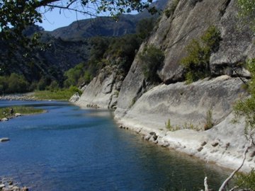 The first large pool on the Santa Ynez River