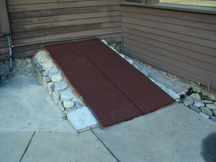fabricated aluminum exterior basement access doors