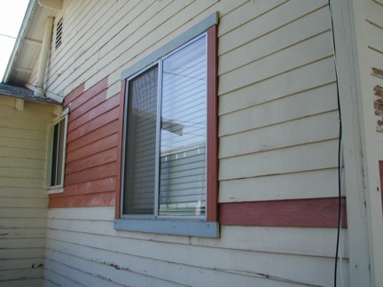 Redwood siding replacement