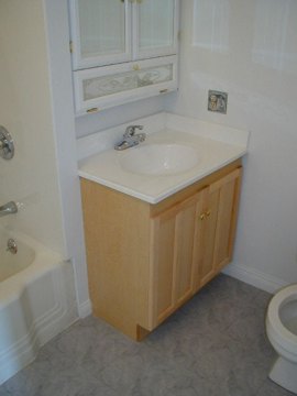 install new sink with new cabinet and new faucet