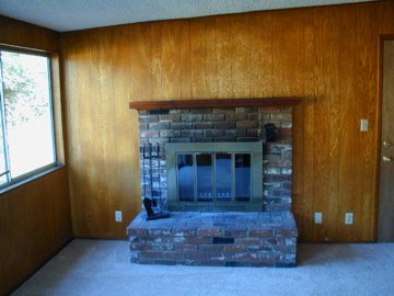 wood paneling cleaned and oiled