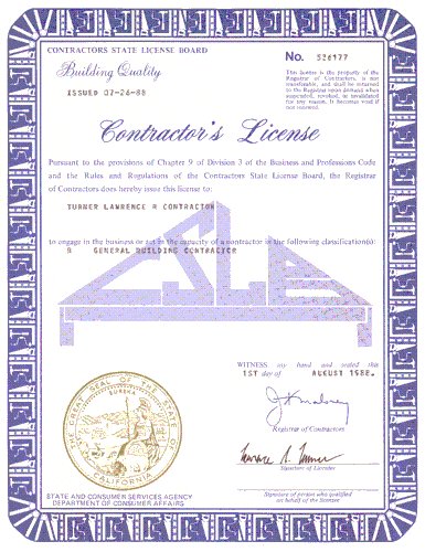 General Contractor's License