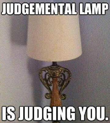 judgemental lamp