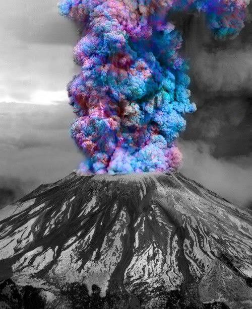 rainbow volcano