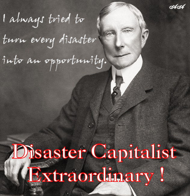 disaster capitalism is the name of the game
