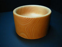 solid pine wood bowl